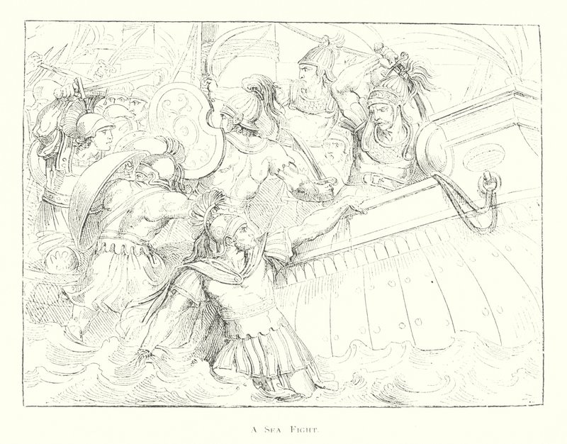 Una battaglia navale da Bartolomeo Pinelli