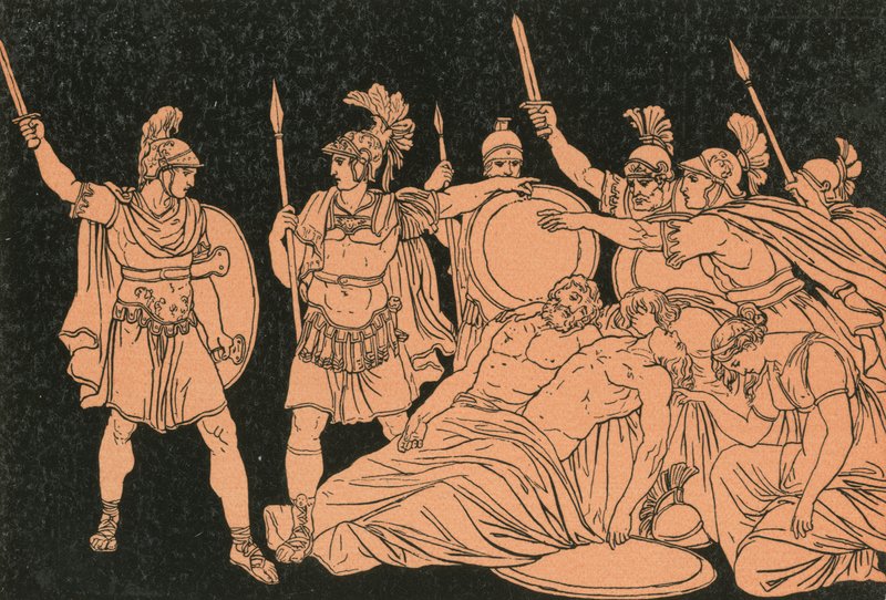 Turno sui corpi di Alma e Galaesus da Bartolomeo Pinelli