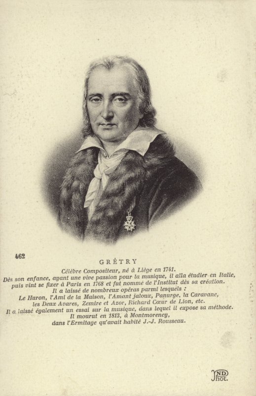 André Grétry, compositore belga (1741-1813) da Belgian School