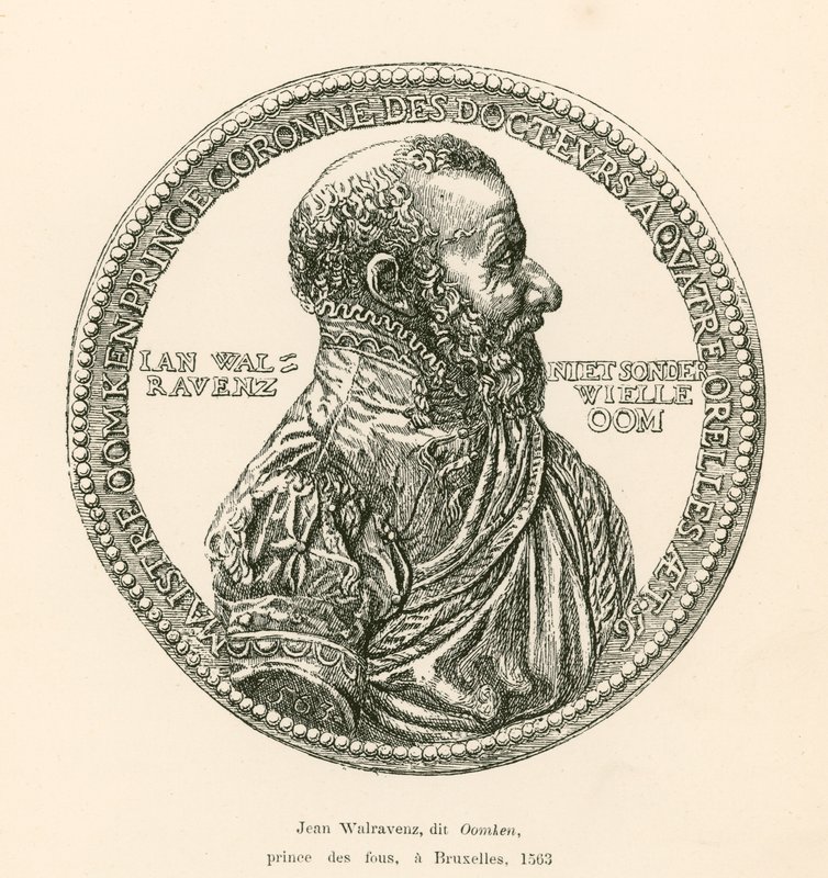 Jean Walravenz, detto Oomken, principe dei folli, a Bruxelles, 1563 da Belgian School