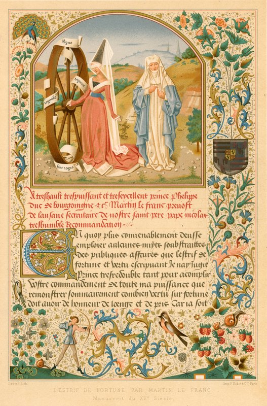 LEstrif de Fortune di Martin le Franc. Manoscritto del XV secolo da Belgian School