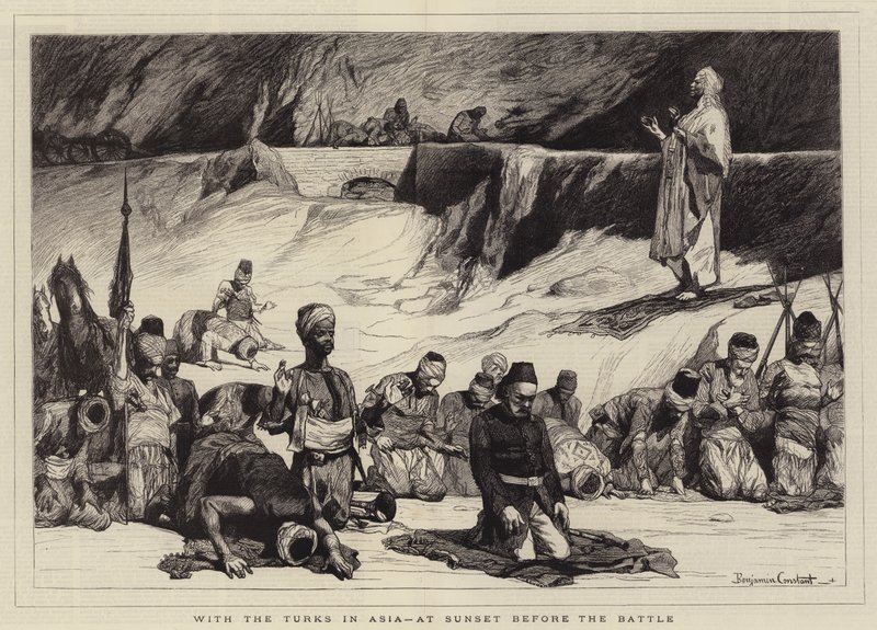 Con i turchi in Asia, al tramonto prima della battaglia da Jean Joseph Benjamin Constant
