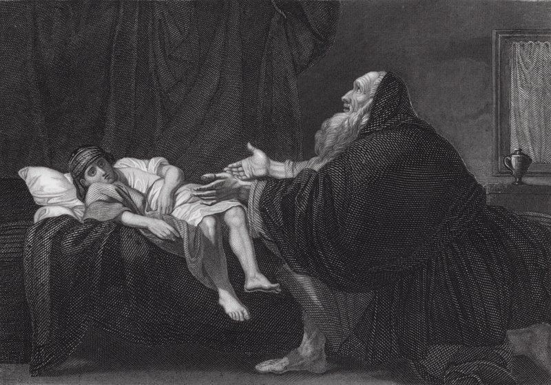 Elia risuscita il figlio della vedova da Benjamin (after) West