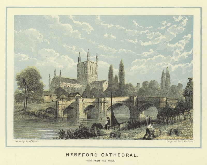 Cattedrale di Hereford, vista dal fiume da Benjamin Baud