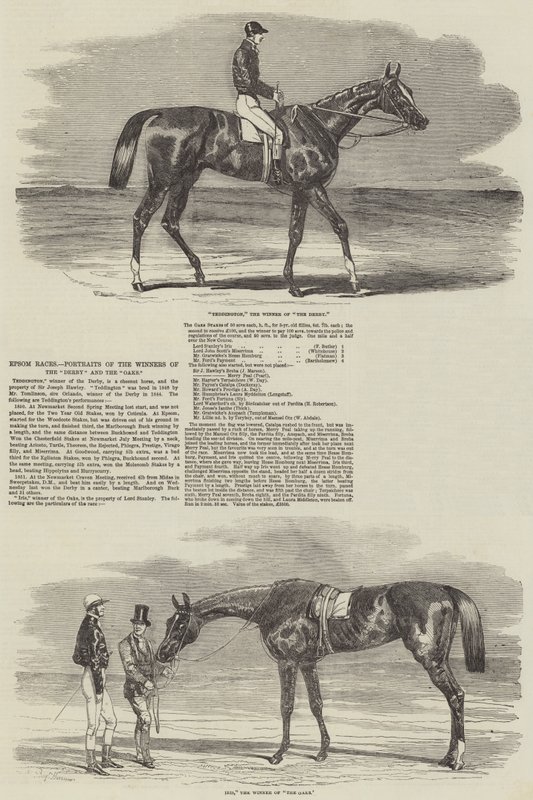 Corse di Epsom, ritratti dei vincitori del Derby e delle Oaks da Benjamin Herring