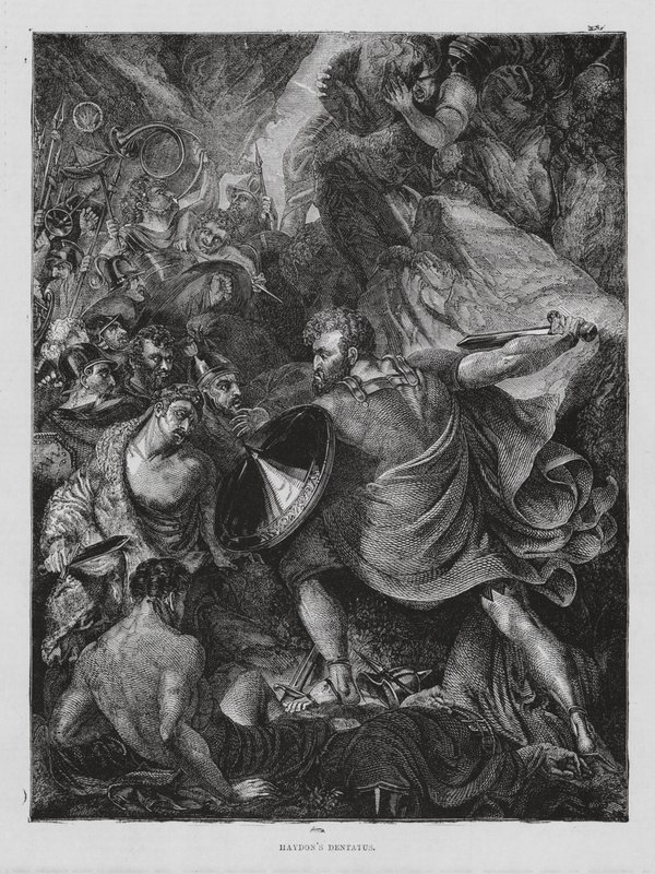 Assassinio di L S Dentatus da Benjamin Robert (after) Haydon