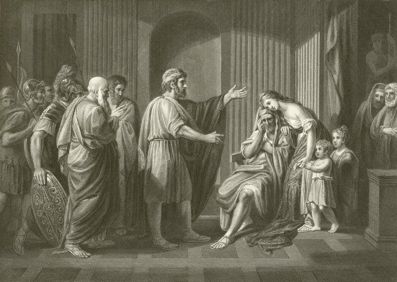 Esilio di Cleombroto da Benjamin West