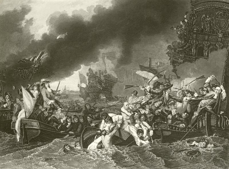 La battaglia di La Hogue da Benjamin West