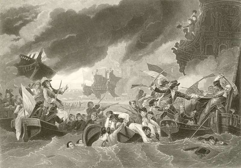 La battaglia di La Hogue da Benjamin West