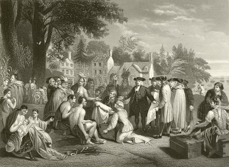 Il trattato di William Penn con gli indiani da Benjamin West