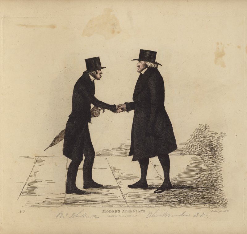 Eminenti Edimburghesi, alias Ateniesi Moderni, Rev John Hunter, MA, della Chiesa di Tron, Rev Dr Brunton, suo collega, Professore di Ebraico, ecc. da Benjamin William Crombie