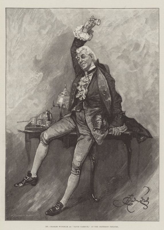Mr Charles Wyndham come David Garrick, al Criterion Theatre da Bernard Partridge