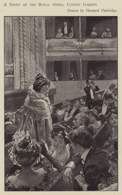 Una notte alla Royal Opera, Covent Garden, Londra da Bernard (after) Partridge
