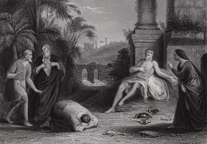 "Il Signore ha dato e il Signore ha tolto, benedetto sia il nome del Signore" da Bernard (after) Picart
