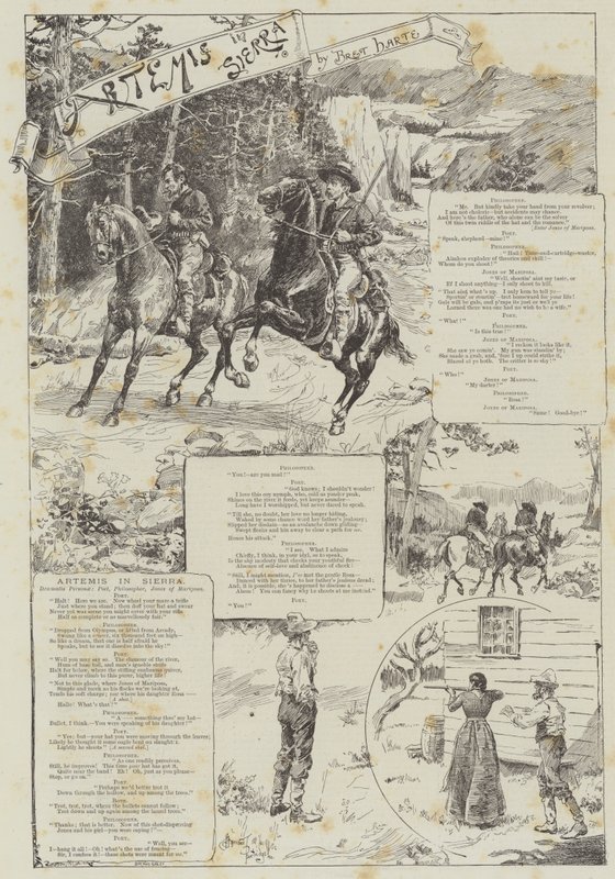 Artemide in Sierra, di Bret Harte da Bernard Partridge