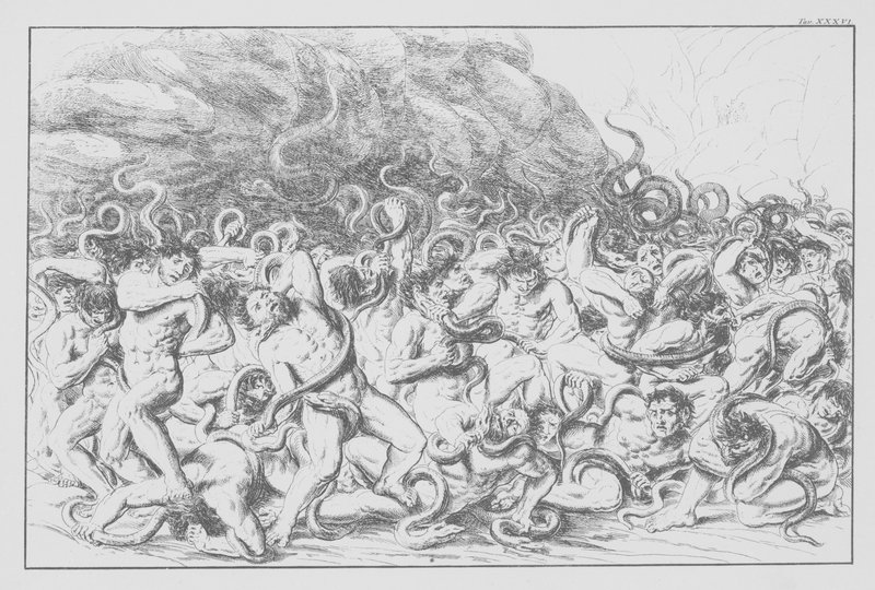 La Divina Commedia di Dante, Inferno, Tavola XXXVI da Bernhard Schuler