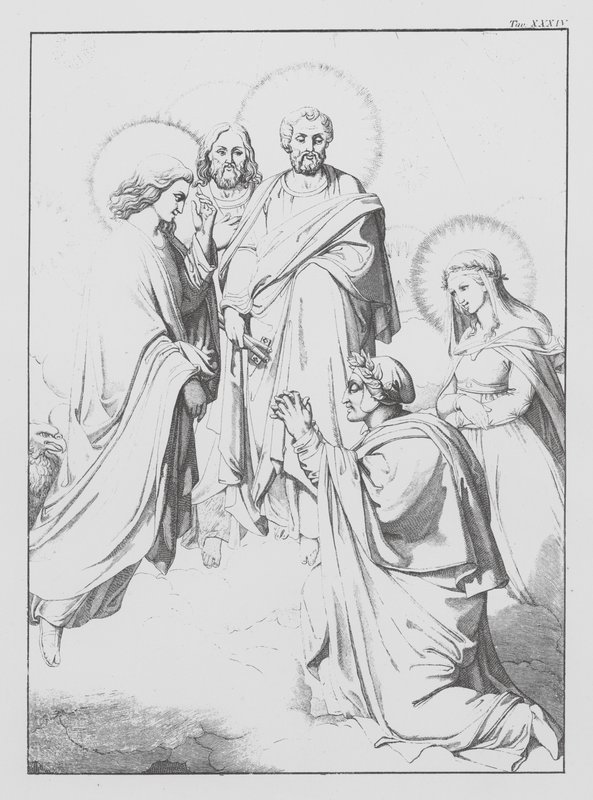Divina Commedia di Dante, Paradiso, Tavola XXXIV (litografia) da Bernhard Schuler