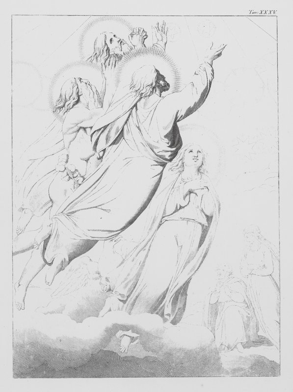 Divina Commedia di Dante, Paradiso, Tavola XXXV (litografia) da Bernhard Schuler