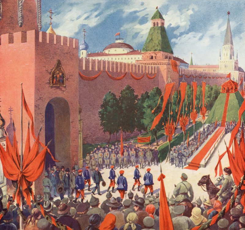 Festival commemorativo della Terza Internazionale Comunista a Mosca da Boris Vasilievich Zvorykin