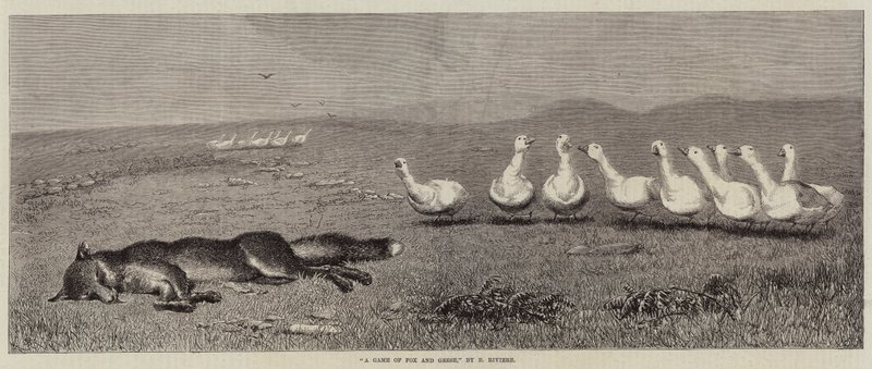 Un gioco di volpe e oche da Briton Riviere