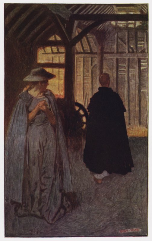 Illustrazione per The Cloister and The Hearth di Charles Reade (litografia a colori) da Byam (after) Shaw
