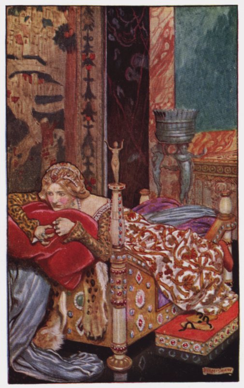 Illustrazione per The Cloister and The Hearth di Charles Reade (litografia a colori) da Byam (after) Shaw