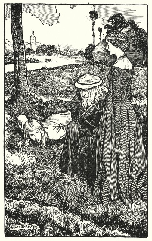 Illustrazione per The Cloister and The Hearth di Charles Reade (litografia) da Byam (after) Shaw