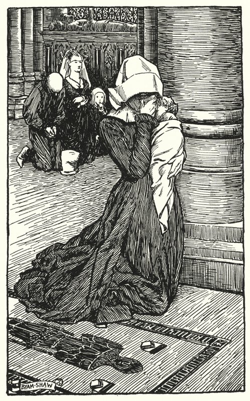 Illustrazione per The Cloister and The Hearth di Charles Reade (litografia) da Byam (after) Shaw