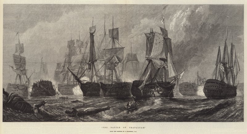 La battaglia di Trafalgar da C. Stanfield