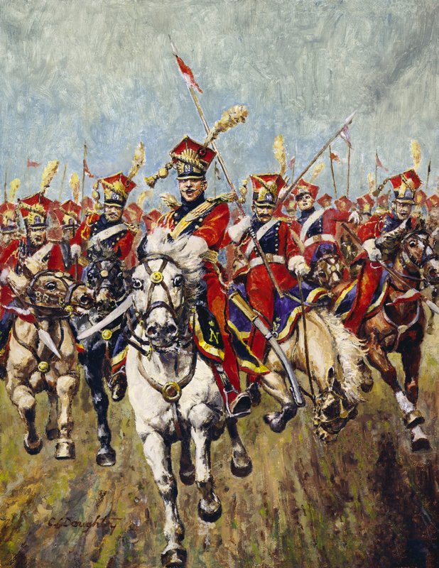 Carica della cavalleria francese (olio su tela) da C.L. Doughty