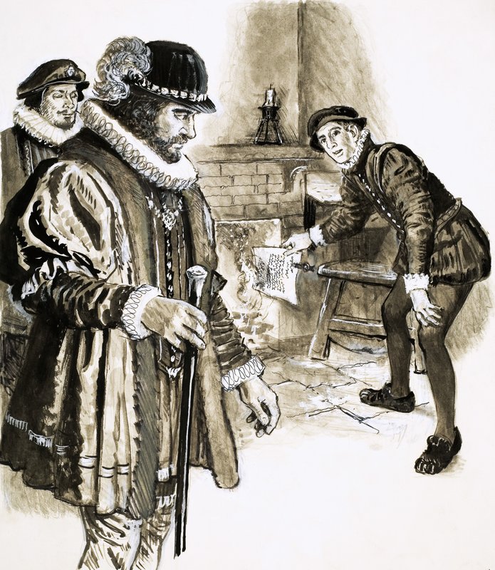 George Heriot brucia una cambiale del Re del valore di 2.000 dollari da C.L. Doughty