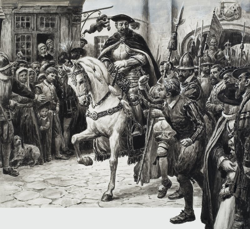 John Dudley, duca di Northumberland (gouache su carta) da C.L. Doughty