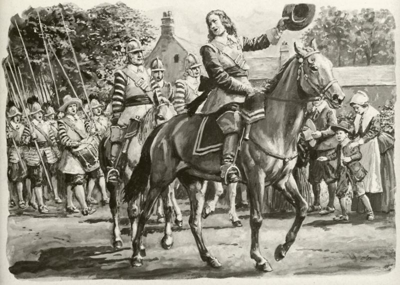 John Hampden (litografia a colori) da C.L. Doughty