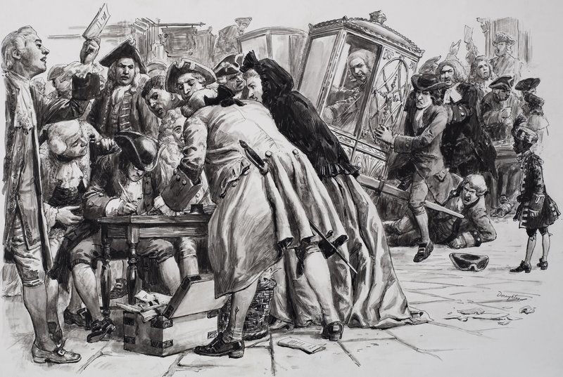 La bolla dei mari del sud (guazzo su carta) da C.L. Doughty