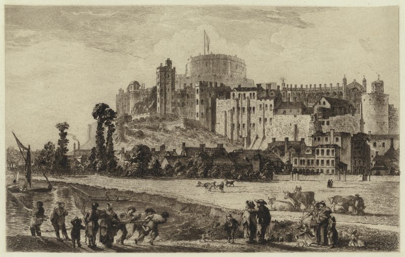 Castello di Windsor nel XVIII secolo da C.O. Murray