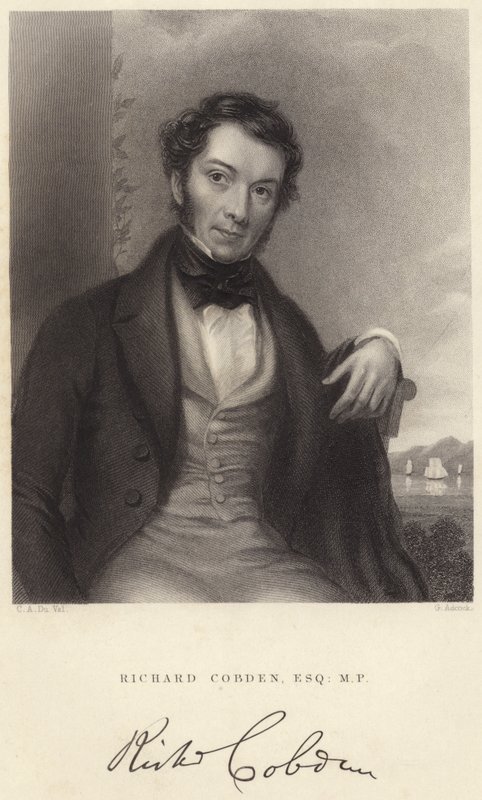 Richard Cobden, Esquire, M P (incisione) da C. A. du Val and Co.
