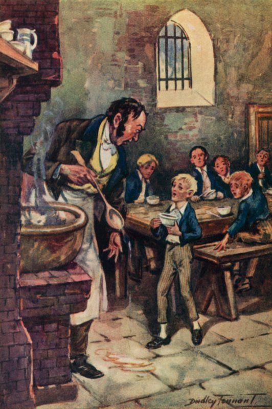 Illustrazione per Oliver Twist di Charles Dickens da C. Dudley (after) Tennant