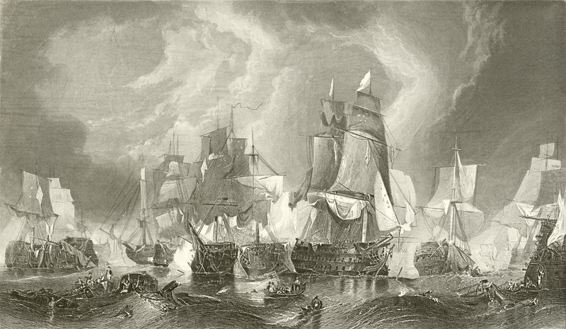 La battaglia di Trafalgar da C. Stanfield