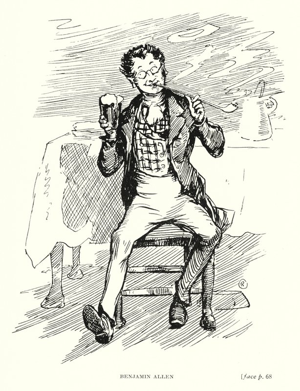 Personaggio di Dickens: Benjamin Allen (litografia) da Captain Edward Henry Handley Read
