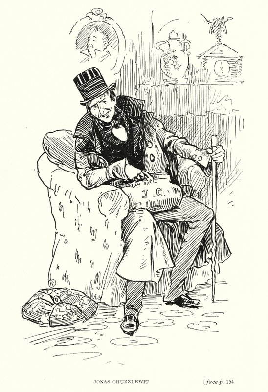 Personaggio di Dickens: Jonas Chuzzlewit (litografia) da Captain Edward Henry Handley Read