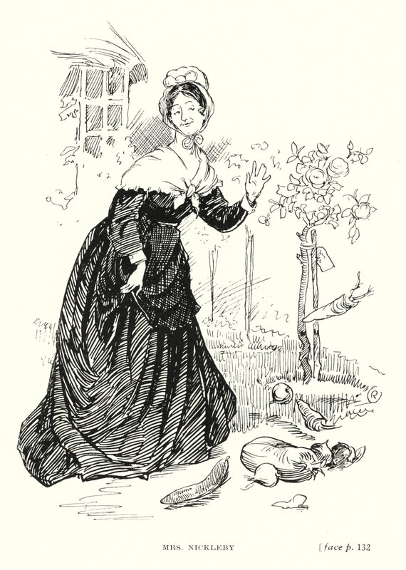 Personaggio di Dickens: Mrs Nickleby da Captain Edward Henry Handley Read