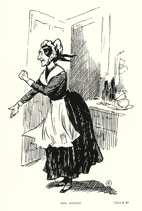 Personaggio di Dickens: Mrs Raddle da Captain Edward Henry Handley Read
