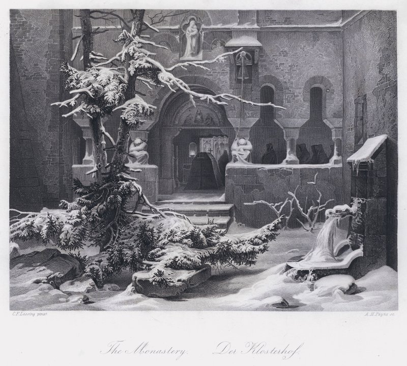 Il monastero da Carl Friedrich (after) Lessing