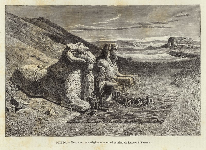 Mercante antico sulla strada da Luxor a Karnak da Carl Friedrich Heinrich Werner
