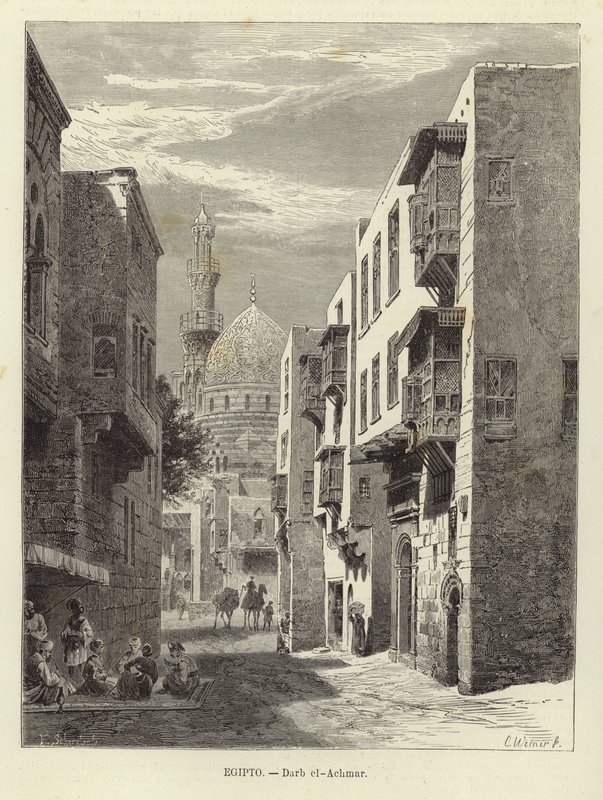 Egitto - Darb al-Ahmar al Cairo da Carl Friedrich Heinrich Werner