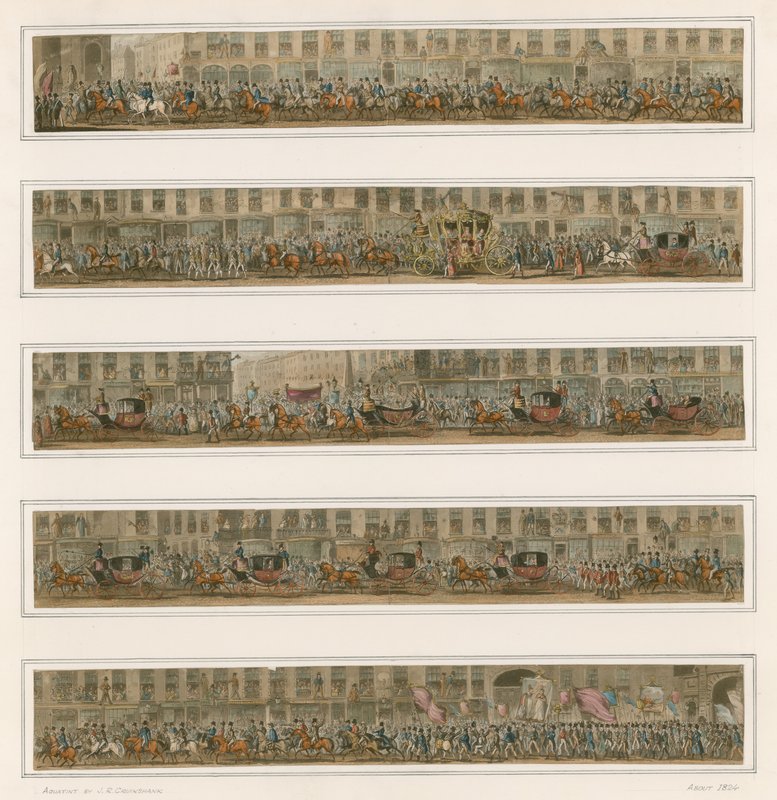La parata del sindaco di Londra, circa 1824 da Carl Georg Adolph Hasenpflug