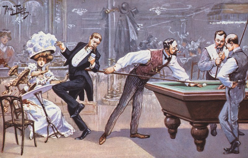 Scena comica in una sala da biliardo da Carl Robert Arthur Thiele