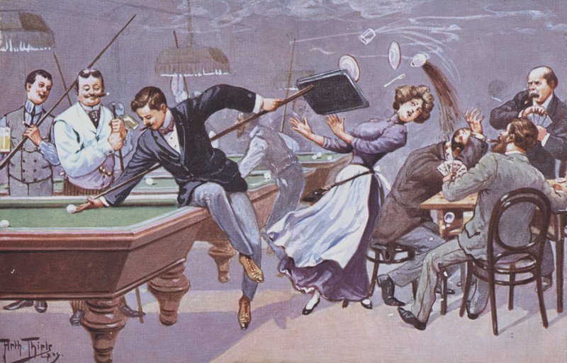 Scena comica in una sala da biliardo da Carl Robert Arthur Thiele