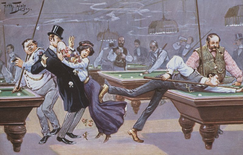Scena comica in una sala da biliardo da Carl Robert Arthur Thiele