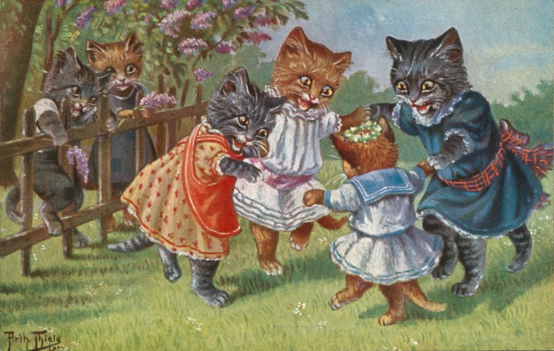 Cartolina umoristica di gatti da Carl Robert Arthur Thiele